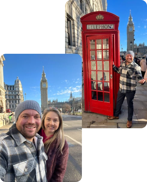 Conexão Bonjour em pontos turísticos de Londres.
