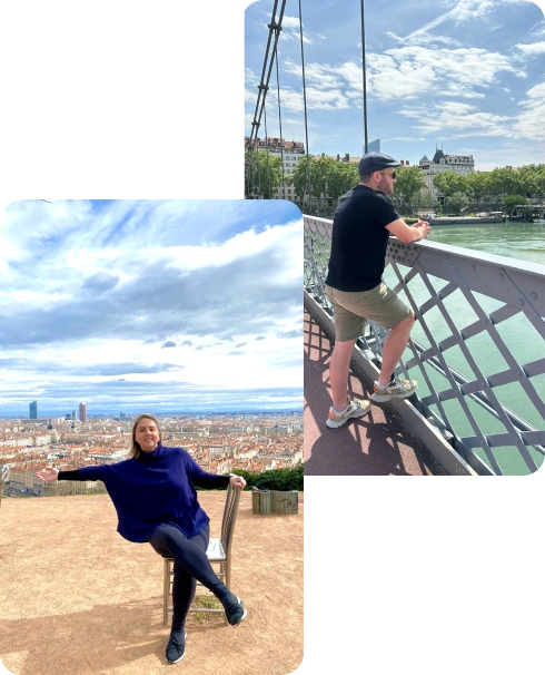 Conexão Bonjour em pontos turísticos de Lyon.