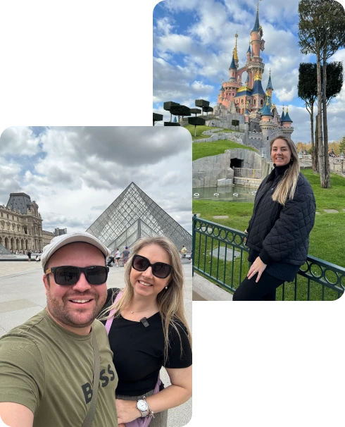 Conexão Bonjour em pontos turísticos de Paris.